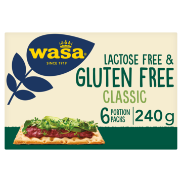 Wasa Lactose Free & Gluten Free Classic 6 Portion 240g