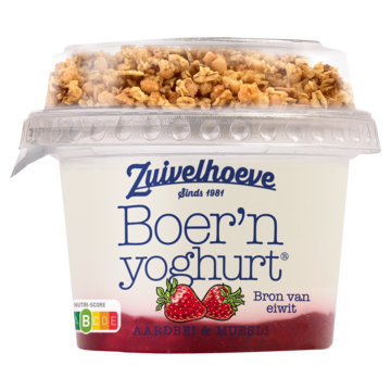Boer'n yoghurt® aardbei & muesli 170g