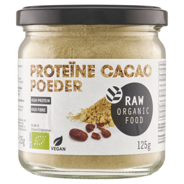 Raw Organic Food Proteine Cacao Poeder 125g