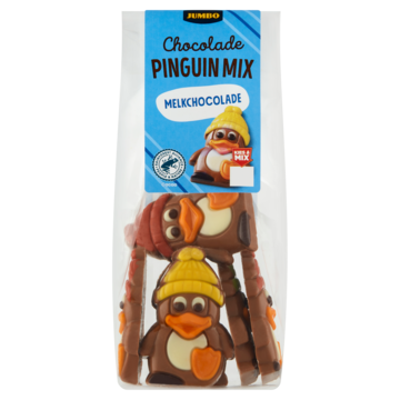 Jumbo Pinguin Mix Melkchocolade 120g