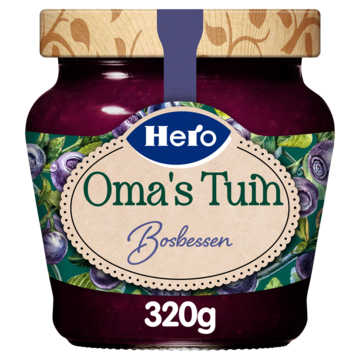 Hero Fruitspread Oma's Tuin Bosbessen 320g
