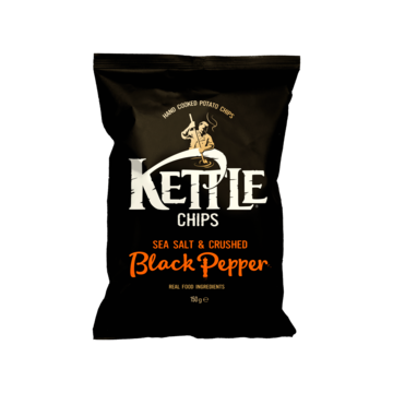 Kettle Chips Sea Salt & Crushed Black Pepper 150g