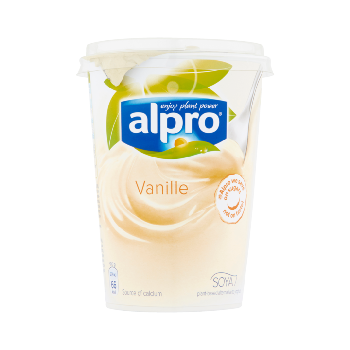 Alpro Soja Joghurt Vanille Kalorien Alpro Plantaardige Vanille Yoghurt 500g - Soja toetjes