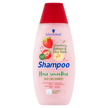 Schwarzkopf Strawberry, Banana & Chia Seeds Hair Smoothie Rich Care Shampoo 400ml
