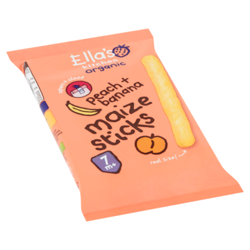Ella's Kitchen Maize Sticks Perzik + Banaan 7+ Bio 16g