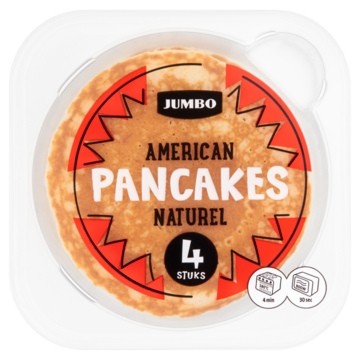 Jumbo American Pancakes Naturel 4 Stuks