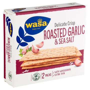 wasa Delicate Crisp Roasted Garlic & Sea Salt 190g