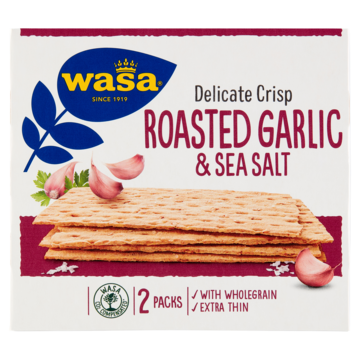 wasa Delicate Crisp Roasted Garlic & Sea Salt 190g