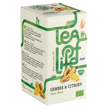 Tea of Life Gember & Citroen Focus Blend 20 Stuks 30g