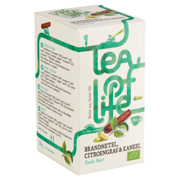 Tea of Life Brandnetel, Citroengras & Kaneel Fresh Start 20 Stuks 30g