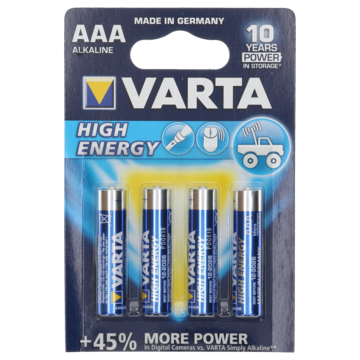 High energy AAA batterij