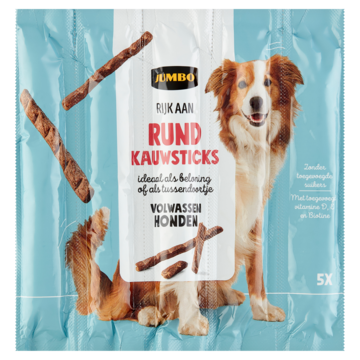 Jumbo Rijk aan Rund Kauwsticks Volwassen Honden 5 Stuks