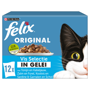 FELIX® Original Vis Selectie in Gelei Kattenvoer 12 x 85g