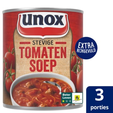 Unox Soep In Blik Stevige Tomatensoep 800ml Aanbieding 2 blikken a 800 ml