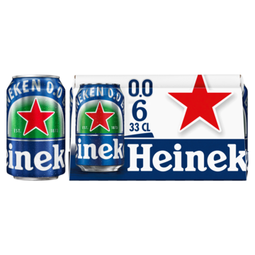 Heineken Premium Pilsener 0.0 Bier Blik 6 x 33cl