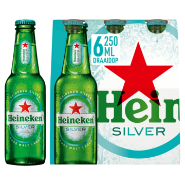 Heineken Silver Bier Fles 6 x 25cl