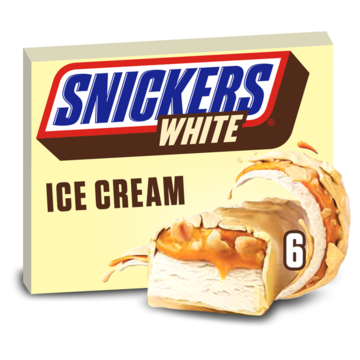 Snickers White IJs - 6 Stuks