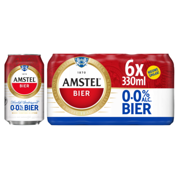 Amstel Pilsener 0.0 Bier Blik 6 x 330ml bij Jumbo