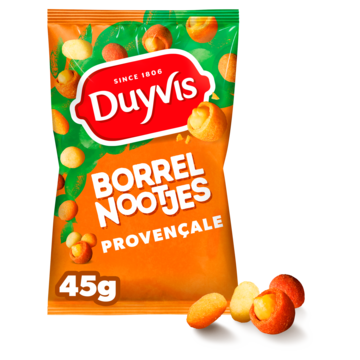 Duyvis Borrelnootjes Provençale Pinda Noten 45g