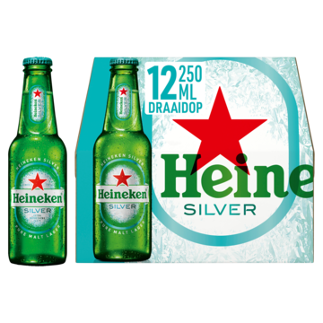 Heineken Silver Bier Draaidop Fles 12 x 250ml