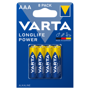Varta Longlife Power AAA Alkaline 8 Stuks
