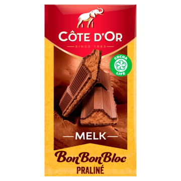 Côte d'Or BonBonBloc chocolade reep Praliné Melk 200g