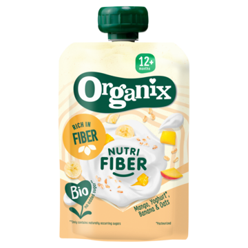 Organix Nutri Fiber Bio Mango, Yoghurt, Banana & Oats 12+ Months 100g