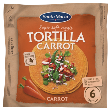 Santa Maria Tortilla Wrap Wortel Medium (6-pack) 240g