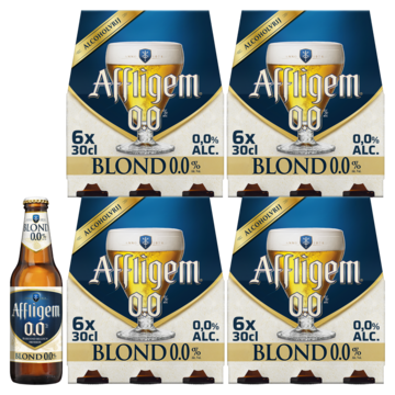 Affligem® Blond 0.0 Alcoholvrij Bier Fles 4 x 6-pack