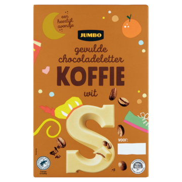 Jumbo Gevulde Chocoladeletter Koffie Wit S 150g