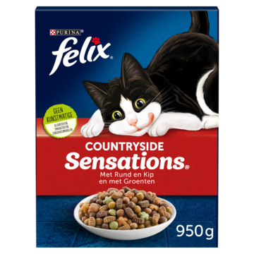 FELIX® Countryside Sensations met Rund, Kip en met Groenten Kattenvoer 950g