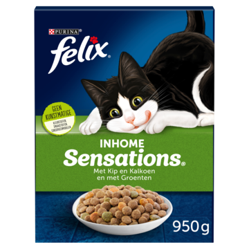 FELIX® Inhome Sensations met Kip, Kalkoen en met Groenten Kattenvoer 950g