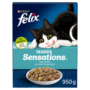 FELIX® Seaside Sensations met Zalm en met Groenten Kattenvoer 950g