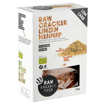 Raw Organic Food Raw Cracker Linzen Hennep 125g