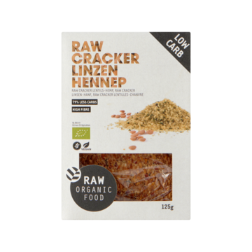 Raw Organic Food Raw Cracker Linzen Hennep 125g