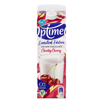Optimel Limited Edition Drinkyoghurt cheeky cherry 0% vet 1 x 1L