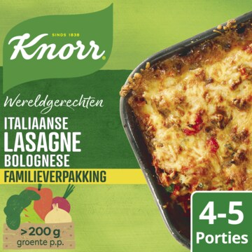 Knorr Wereldgerechten Maaltijdpakket Italiaanse Lasagne Bolognese XXL 351g