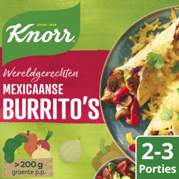 Knorr Wereldgerechten Maaltijdpakket Mexicaanse Burrito's 228g