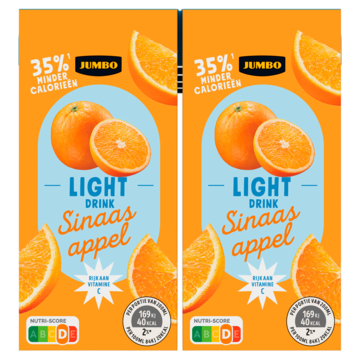 Jumbo Light Drink Sinaasappel 10 x 200ML