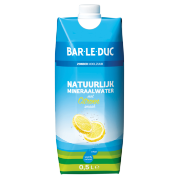 Bar-le-Duc Natuurlijk Mineraalwater met citroensmaak pak 0, 5L