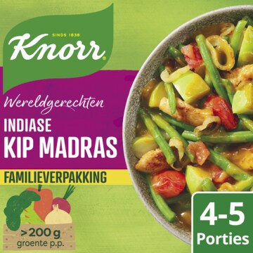 Knorr Wereldgerechten Maaltijdpakket Indiase Kip Madras XXL 529g
