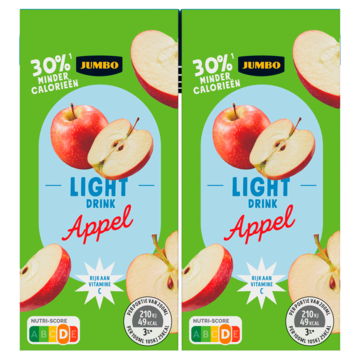 Jumbo Light Drink Appel 10 x 200ML