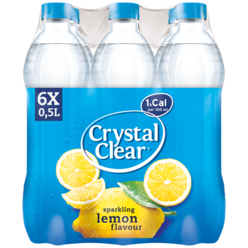 Crystal Clear Sparkling Lemon Fles 6 x 0,5L