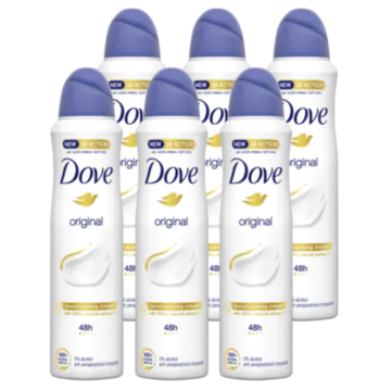 Dove Anti-transpirant Deodorant Spray Original 6 x 150ml