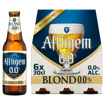 1+1 gratis | Affligem Blond 0.0 Bier Fles 6 x 30cl Aanbieding bij Jumbo