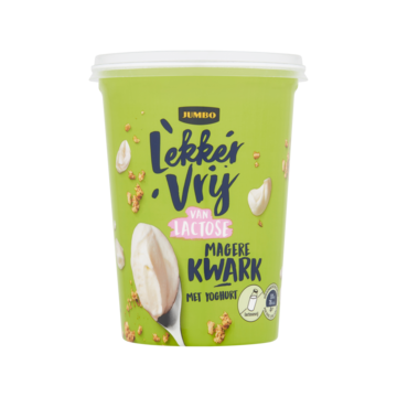 Jumbo Lekker Vrij van Lactose Magere Kwark met Yoghurt 500g