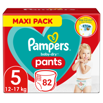 Pampers Baby-Dry Luierbroekjes Maat 5, 82 Luiers, 12kg-17kg
