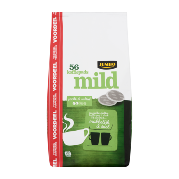 Jumbo Mild Voordeelverpakking 56 Koffiepads 389 G Bij huismerk kopen in de aanbieding Jumbo Mild Voordeelverpakking 56 Koffiepads 389 G Bij huismerk kopen in de aanbieding