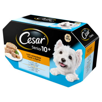 Cesar 10+ Senior Maaltijdkuipjes - Hondenvoer - 4 x 150g