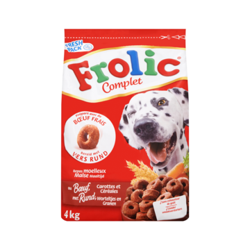 Frolic Droge Brokken - Rund, Worteltjes & Granen - Hondenvoer - 4kg